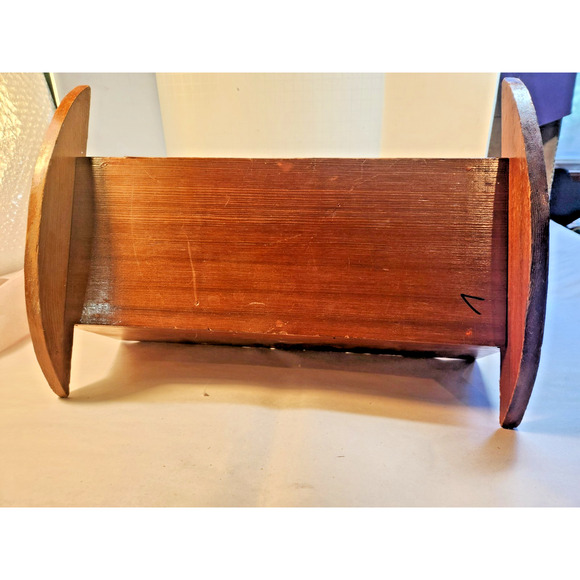Vintage Wood Doll Cradle Bed Rocker Primitive Rustic Hand Made 15" x 7" x 5.5" - Picture 6 of 9